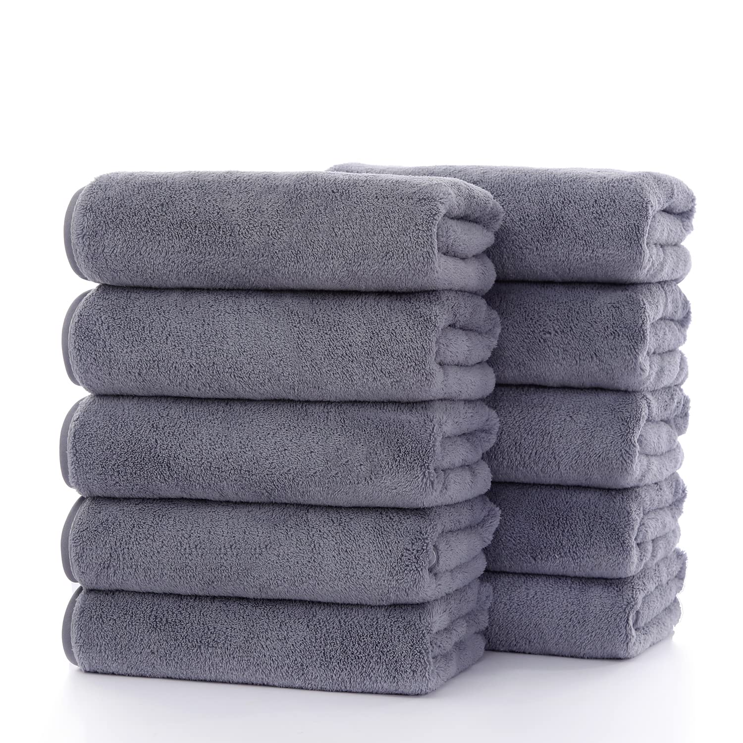 Amazon｜フェイスタオル マイクロファイバー タオル 10枚セット 約